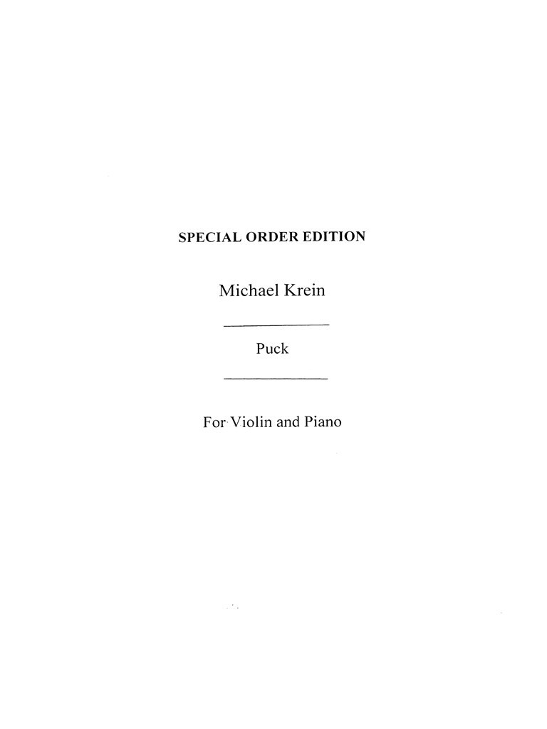 Michael Krein: Puck